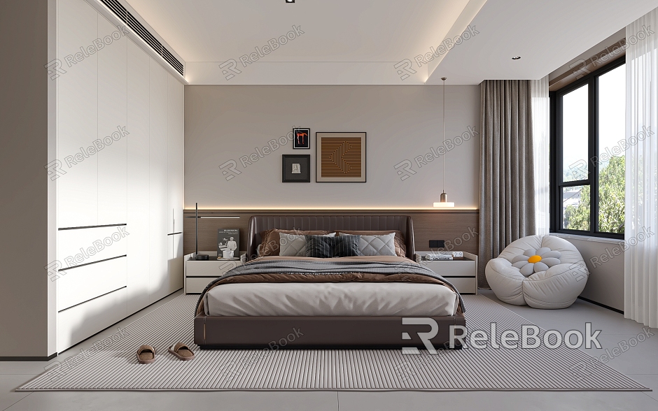 Modern Minimalist Bedroom model