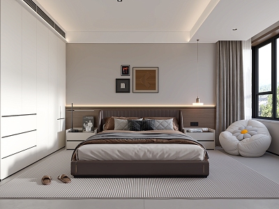 Modern Minimalist Bedroom model