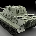 Military Tank 3D Model With Olive Green Exterior Detailed Gun Barrel Tracks And Turret