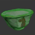 White Pink Ceramic Bowl Sculpture Featuring Painted Figure And Golden Rim