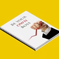 Be Your Own Boss Motivational Business Book With Hand Holding Red Pen