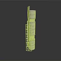 Concrete Industrial Tower Structure With Metal Scaffolding And Circular Platforms