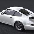 White Classic Sports Car With Sleek Body Alloy Wheels And Round Headlights