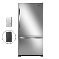 Stainless Steel Refrigerator Freezer With White And Black Color Options