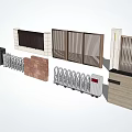 Various Gate Designs Including Metal Sliding And Fencing Models 3d model