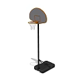 Portable Basketball Stand With Adjustable Backboard Rim Net And Stable Base