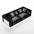 modern double sofa 3d model