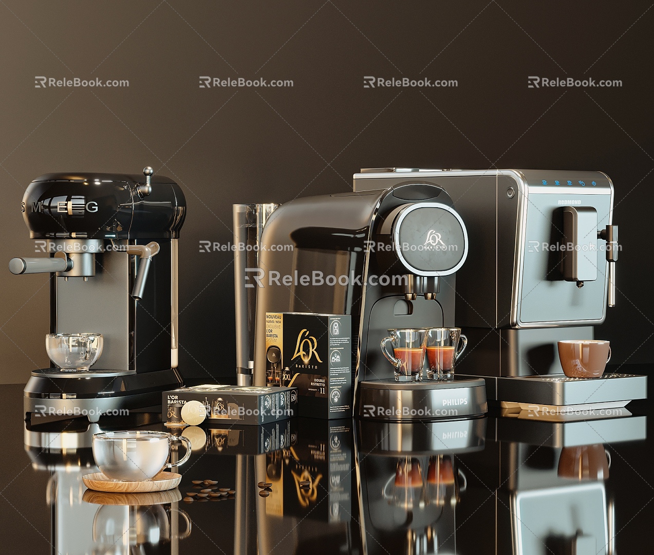 Modern coffee machine 3d model