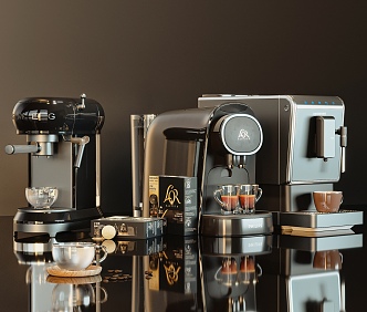 Modern coffee machine 3d model