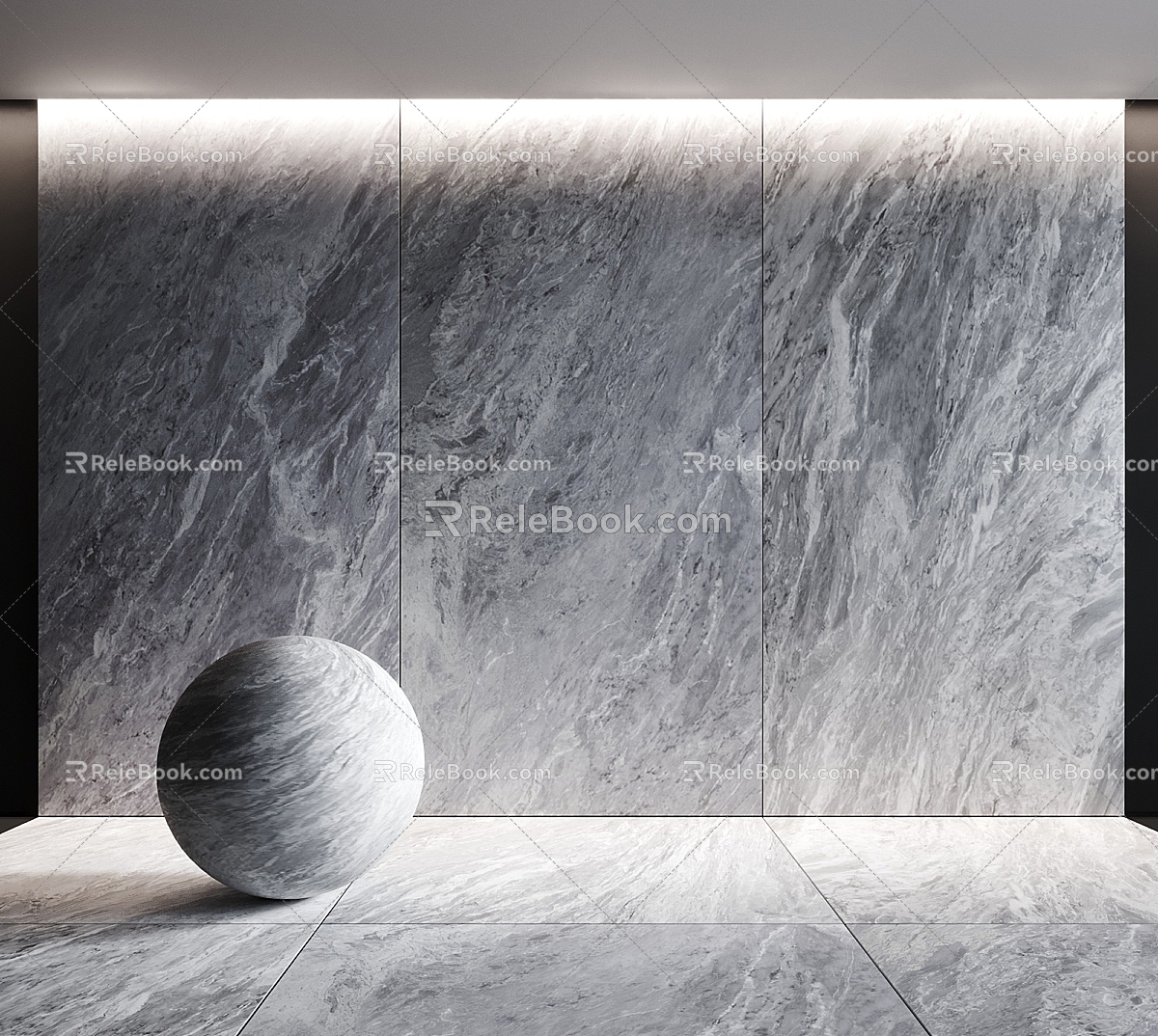 Rock Slab Marble Wall 3d model