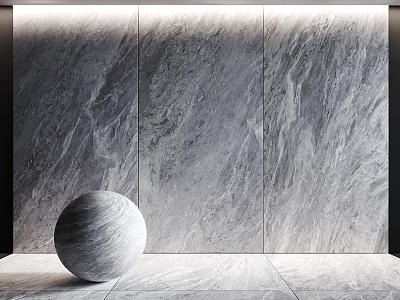 Rock Slab Marble Wall 3d model