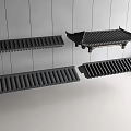 Ancient Architecture Traditional Black Tiled Roofs with Classic Eave Structures Design