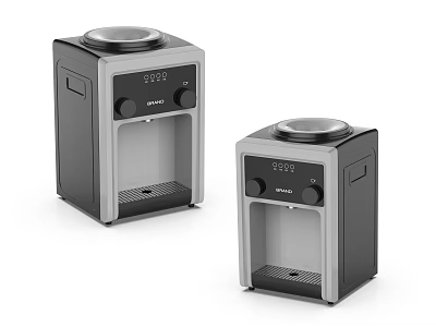 Modern Small Household Appliances Two Units With Black Silver Design Digital Display And Control Buttons 3d model
