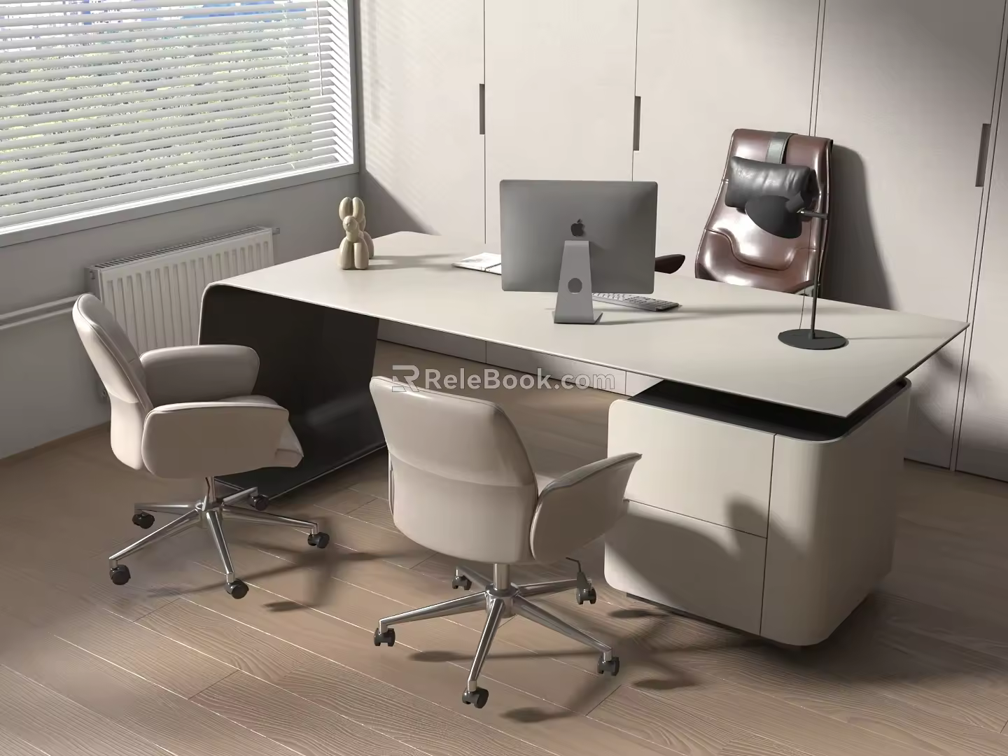 Modern Office Desk and Chair Boss Office Desk and Chair Class Desk and Chair Office Chair 3d model