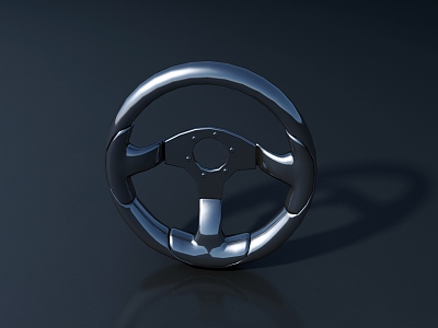 Modern steering wheel 3d model