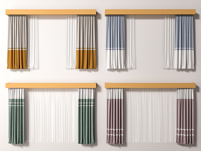 Modern Curtains 3d model