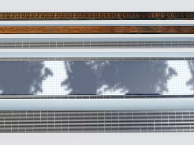 Various Material Strips With Wooden Metal And Marble Textures For Interior Design 3d model