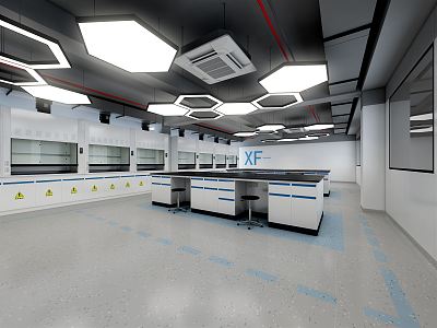 Modern Laboratory Performance Laboratory 3d model