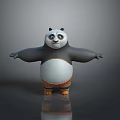 Kung Fu Panda Game Movie Character 3D Model With Open Arms And Friendly Expression