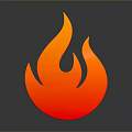 Practical Everyday Living Supplies Featuring Red Orange Flame Icon Design