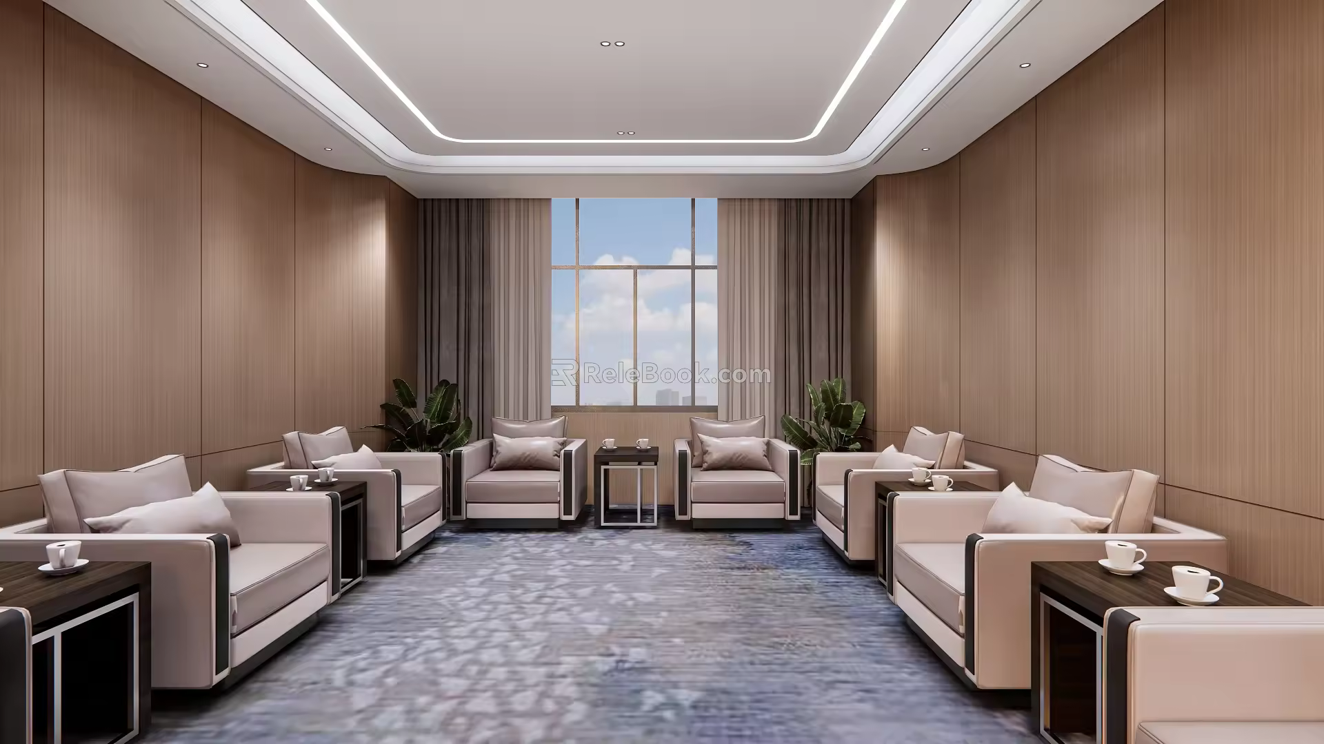Modern Reception Room 3d model