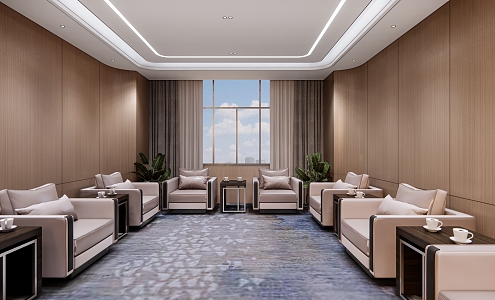 Modern Reception Room 3d model