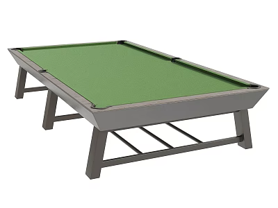 Sturdy Billiard Table Sports Equipment With Green Felt Surface And Gray Frame 3d model