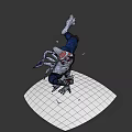 Game And Movie Character 3D Model Design With White Blue Outfit And Fantasy Elements