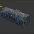 Industrial Cargo Container 3D Model With Metallic Texture And Panel Details 3d model