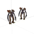 Old humanoid robot 3d model