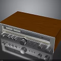 Pioneer Stereo Receiver With Wooden Case And Front Panel Knobs Buttons