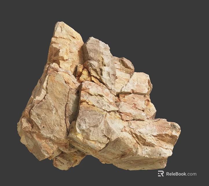 Natural Stone And Wood Decorative Material With Rustic Texture For Home Interior Design 3d model 