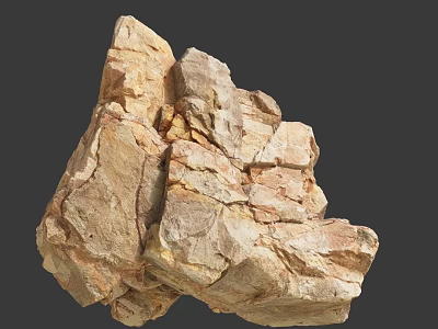 Natural Stone And Wood Decorative Material With Rustic Texture For Home Interior Design 3d model