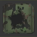 Camouflage Cargo Box With Metal Latches Blue Label And Secure Storage Design
