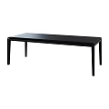 Black Modern Rectangular Dining Table With Sleek Simple Minimalist Design 3d model
