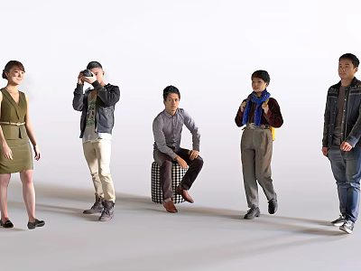 Futuristic Technology Exhibition Hall With Interactive Tech Displays Digital Screens And Visitors 3d model