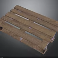 Rustic Wooden Pallet Structure With Sturdy Slats And Solid Support Base