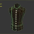 Slim Fit Maroon Leather Vest With Decorative Buttons And Elegant Design