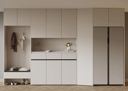 Shoe Cabinet Wine Cabinet Refrigerator Cabinet 3d model