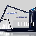 Modern LED Signage Photo Check In Spot With Logo And Sound Wave Design