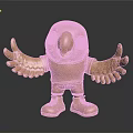 Golden Decorative Sculpture With Outstretched Wings Standing On Reflective Surface
