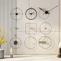 Light Luxury Clock Wall Clock 3d model