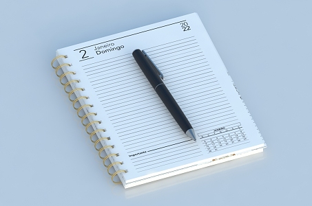 Notebook Pen Ballpoint Pen 3d model