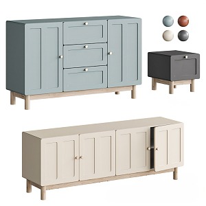 French Sideboard Cabinet 3d model