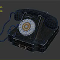 Classic Vintage Rotary Phone With Retro Design And Rotary Dial Mechanism
