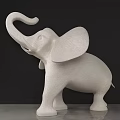 Modern Stylish Decorative Ornament Set Including White Elephant Figurine For Home Interior Decoration