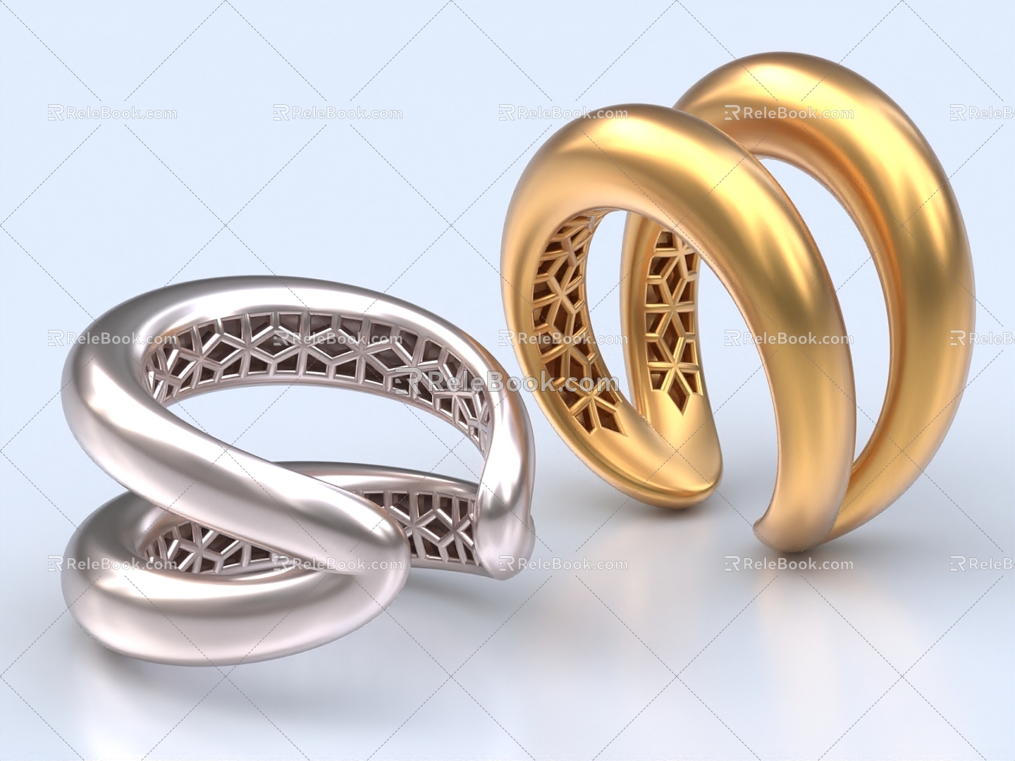 Ring Gold Ring Jewelry Bracelet Gold Jewelry Jewelry Ornaments Bracelet 3d model