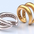 Ring Gold Ring Jewelry Bracelet Gold Jewelry Jewelry Ornaments Bracelet 3d model