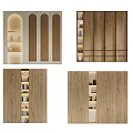 Natural Wood Entryway Cabinet And Side Cabinet With Storage Shelves And Modern Design