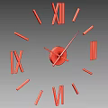 Minimalist Wall Clock Design With Roman Numerals And Black Hands On White Dial